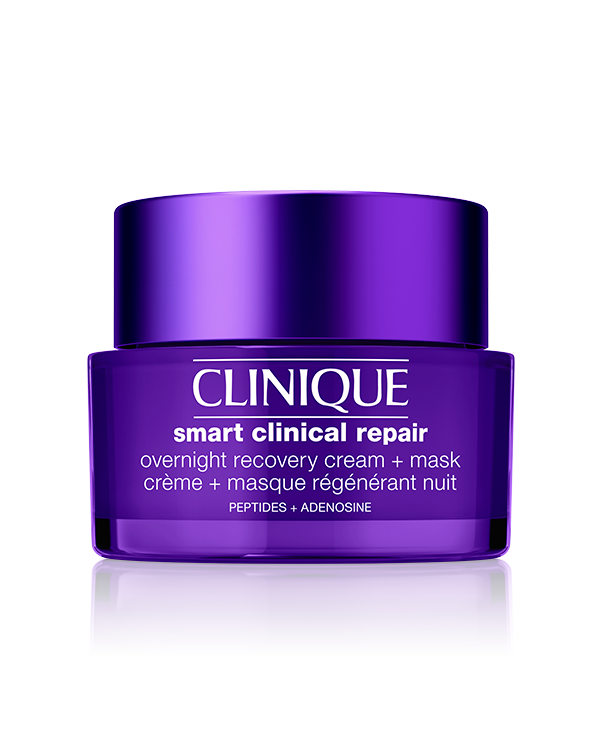 Clinique Smart Clinical Repair™ Overnight Recovery Cream + Mask, Our anti-aging overnight cream and mask for face and neck visibly repairs lines and wrinkles, helps restore barrier, and visibly quells sensitivity.