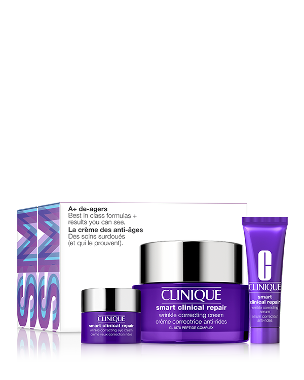 A+ De-Agers Anti-Aging Skincare Set, Best-in-class formulas with results you can see. A $220 value.