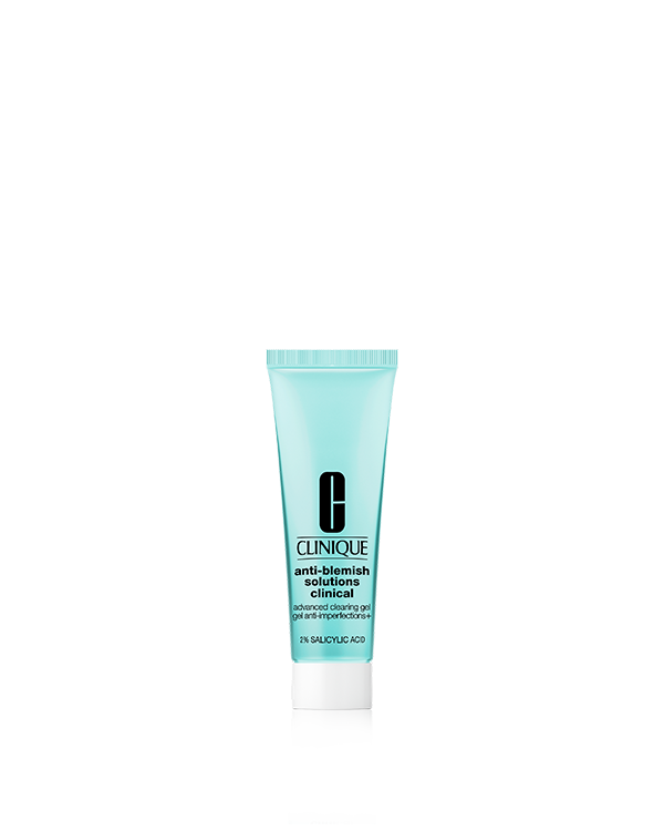 Anti-Blemish Solutions Clinical Advanced Clearing Gel, Powerful topical blemish treatment with 2% salicylic acid helps visibly clear breakouts and prevent new ones by targeting pore-clogging oil and dead skin cells.